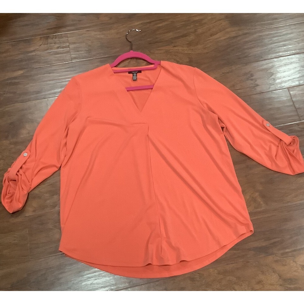 Jones New York Signature Blouse Size Medium orange